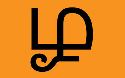 A decorative representation of the Tamil letter ழ.